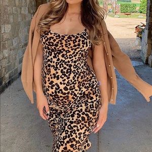 Fashion Nova Leopard Print Bodycon Mini Dress Sleeveless Size S